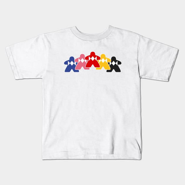 Go Go Power Meeples Kids T-Shirt by Maolli Land